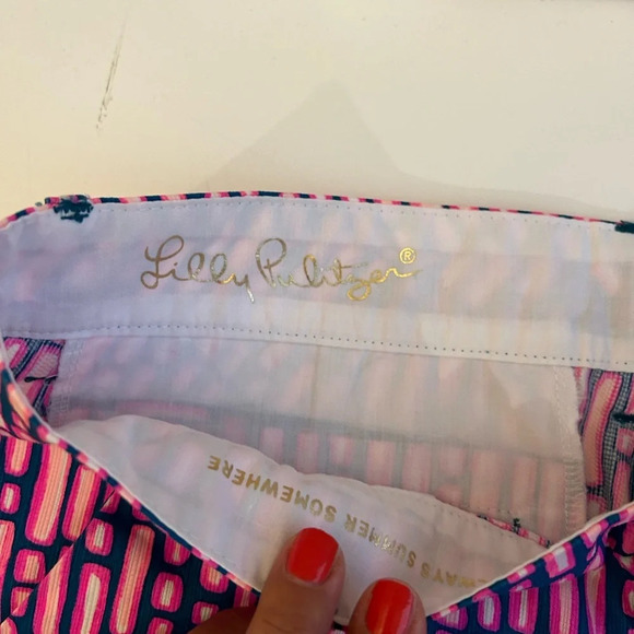 ! Lilly Pulitzer The Callahan Shorts 5” Mandevilla Pink Slathouse Stripe… - Picture 4 of 6